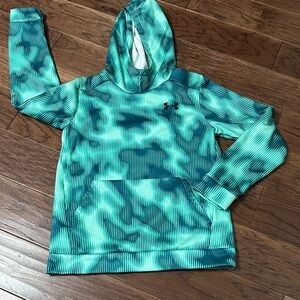 Under Armour Kids' Aqua and Turquoise Large Hoodie